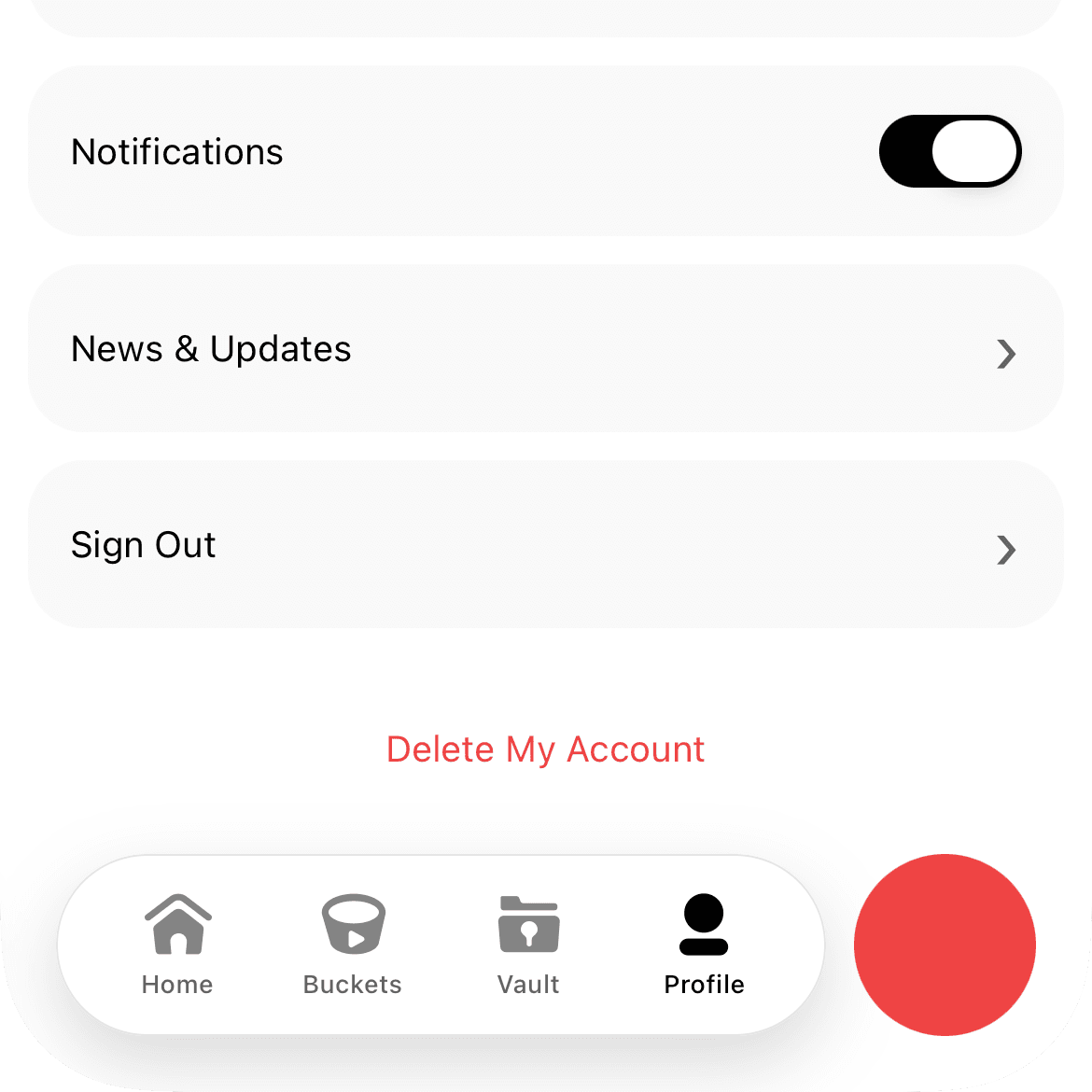 Delete Account Steps